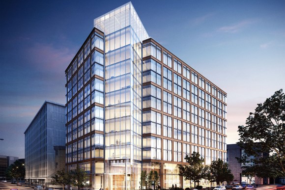 Rendering of the new Akridge development at 1200 17th Street NW