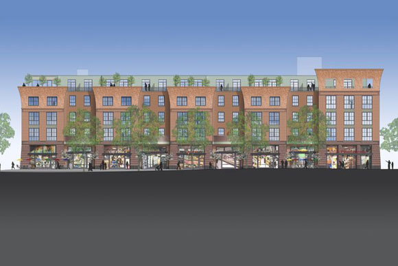 Rendering of 901 Monroe as seen from the north