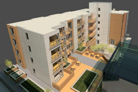 NW Corner view of building