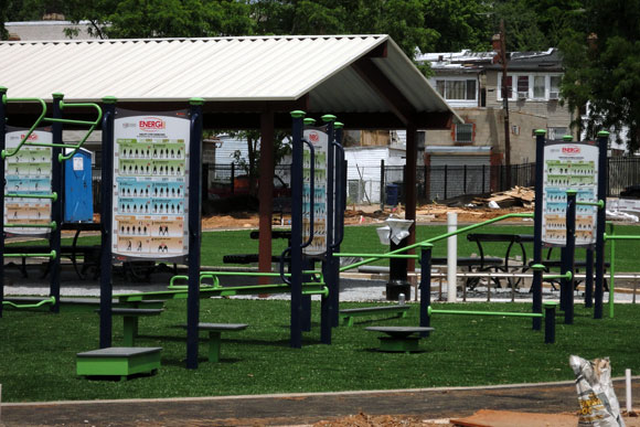 The ENERGI exercise equipment at Noyes Park, June 2013