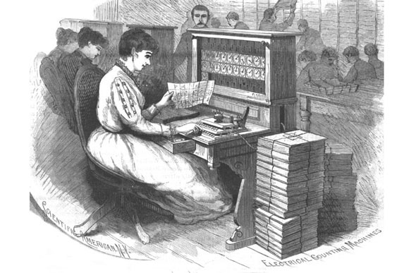 A tabulating machine from Herman Hollerith, the founder of a precursor to IBM