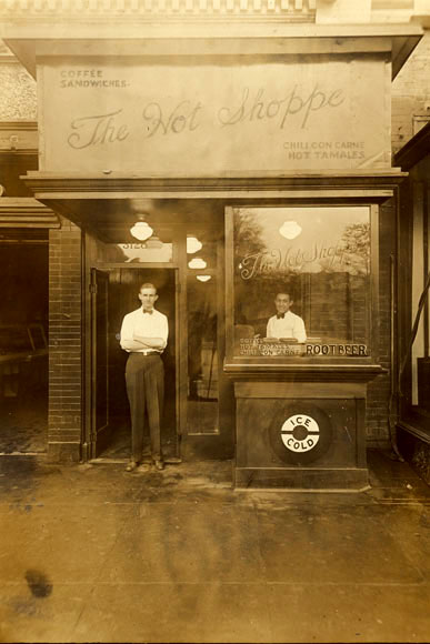 The original Hot Shoppe on 14th Street NW, which launched J. Willard Marriott's hotel empire