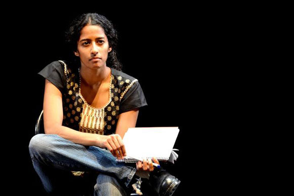 Reading "Meena's Dream," a play, at Arena Stage