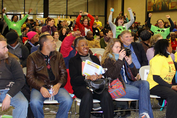 Supporters at CNHED's Housing For All rally