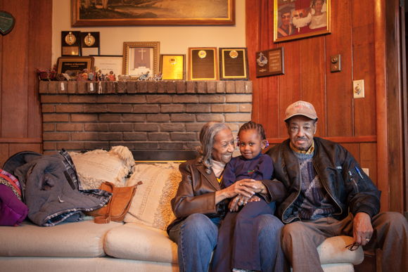 McCullum with her husband and great-granddaughter