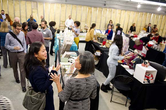 Shopping at the pop-up market