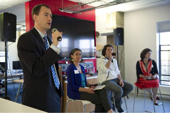 Smart Growth America CEO Geoff Anderson introducing the panel