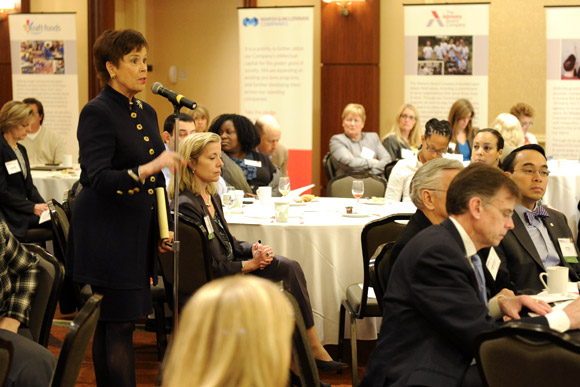 Audience members asking questions at A Billion Plus Change's #probono summit