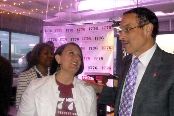 Donna Harris of 1776 DC speaks to Mayor Vincent Gray