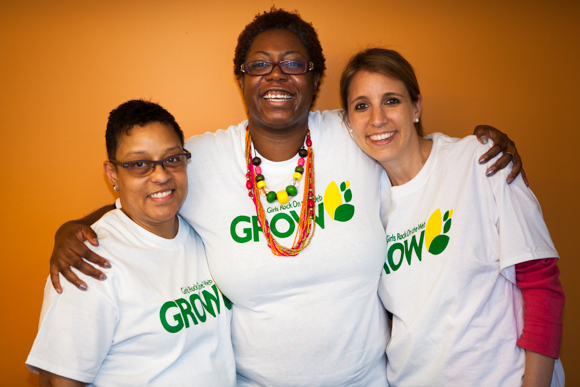 GROW workshop leaders Glennette Clark, Sybil Edwards and Courtney Davis Burgwyn