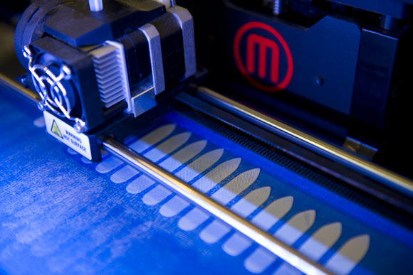 A MakerBot 3D printer makes custom collar stays at Hugh & Crye. It's a small step, but producing these stays in the District means that the company is one of many that have begun making things where they're sold--i.e. in the District itself