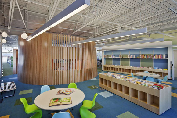 The children's section at the Dorothy Height library, renovated in 2010