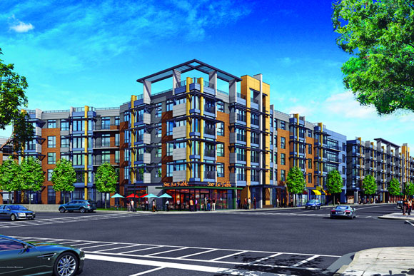 A rendering for Park 7 Apartments, at the corner of Minnesota and Benning in Ward 7