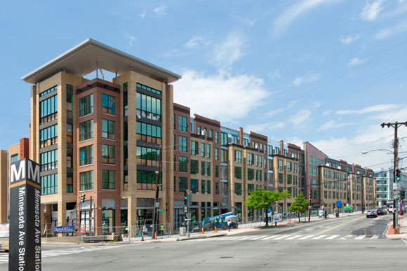 Park Seven, a new mixed-use luxury apartment building--at the corner of Minnesota and Benning