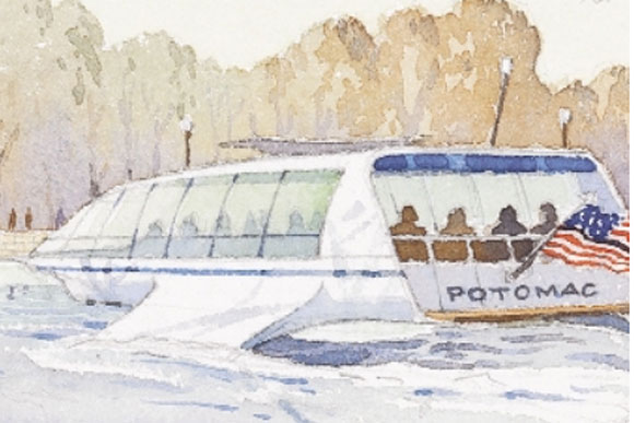 A National Capitol Planning Commission-envisioned water taxi