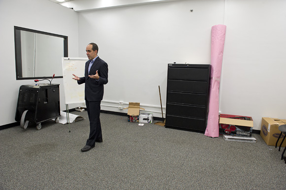 This storage room is destined to become a "fabrication lab" with more machines and tools than the current Digital Commons, open to the public