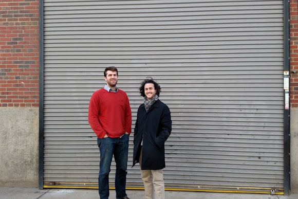 Cullen Gilchrist, left, and Jonas Singer, co-founders of Union Kitchen, in front of what will become Union Kitchen Ivy City later this year
