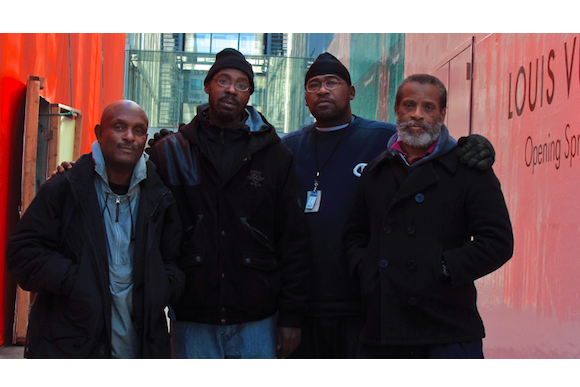 Directors of the first three "Cinema from the Street" documentary shorts:  Robert Warren, Reginald Black, Levester Green, and Morgan Jones