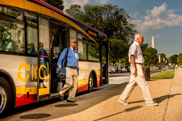 The new Circulator buses, running primarily along the new National Mall route but also in use elsewhere, offer better lighting and air conditioning, a greener, quieter ride, and even USB ports to charge your phone