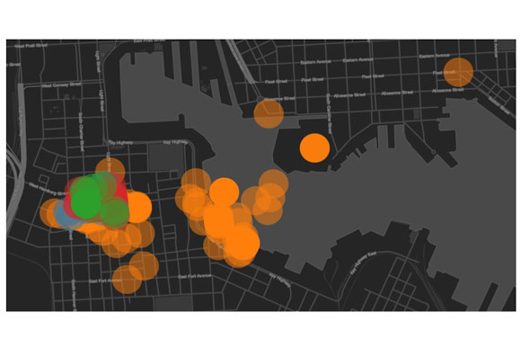 Apple's location manager gathers data that looks like this