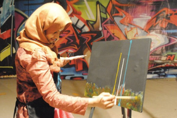 An ArtJamz pop-up in Pakistan