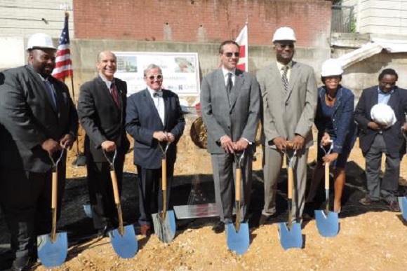 Officials at the Justice Park groundbreaking ceremony