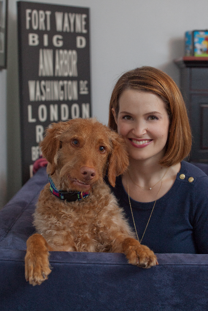 Cheeky Puppy owner Courtney Stamm and her Labradoodle, Schroeder