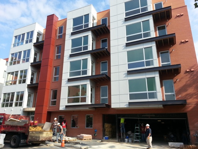 Finishing up the exterior at Justice Park