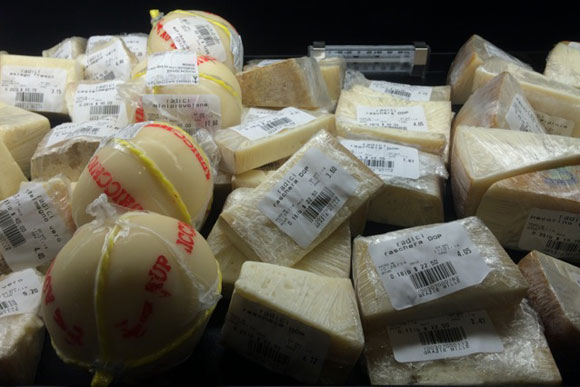 A selection of Radici's cheeses