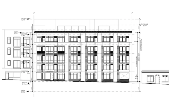 The "Transcentury Building" office building will be converted to 47 apartments, mostly studios