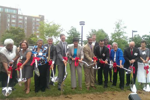 Ceremonial groundbreaking for Edgewood Commons