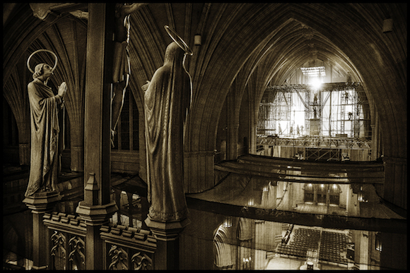 Scaffolding at the Washington National Cathedral