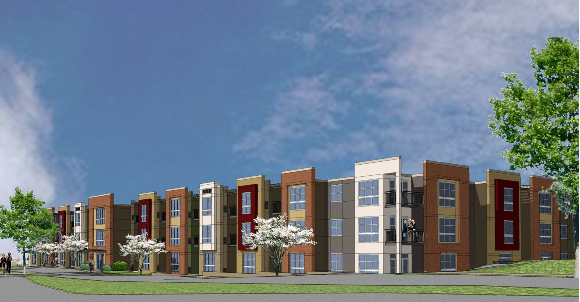 Rendering of the new 91-unit affordable senior living facility