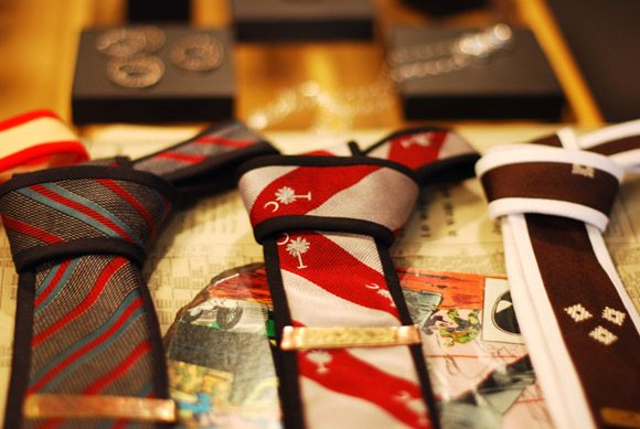 Upcycled vintage ties by Ginger Root Design
