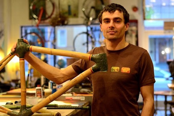 Philip Ankney of District Bamboo Bikes makes custom bicycles with bamboo frames