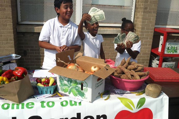 DC students sell produce at their school farmers' market