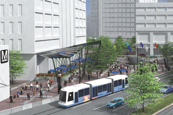 An imagined transit-oriented development in Tysons, from the Transforming Tysons report issued in 2008