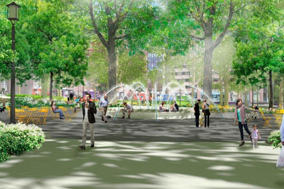 A rendering of the reimagined Franklin Park
