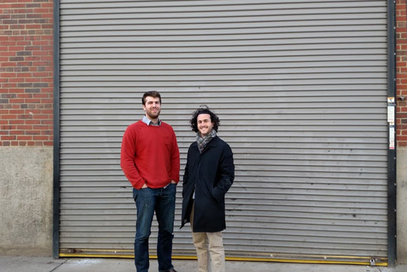 Cullen Gilchrist, left, and Jonas Singer, co-founders of Union Kitchen, in front of what will become Union Kitchen Ivy City later this year