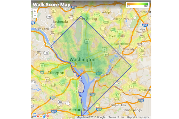 DC's most walkable neighborhoods, according to Walkscore