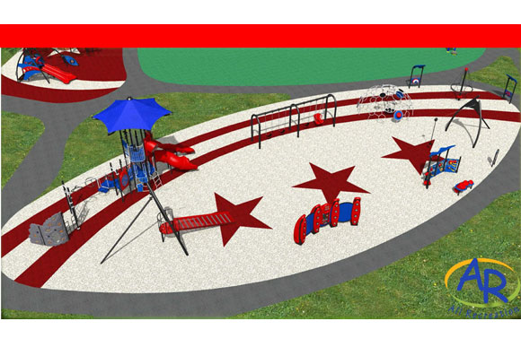 Rendering of the portion of the Trinidad Playground for 5-12 year olds