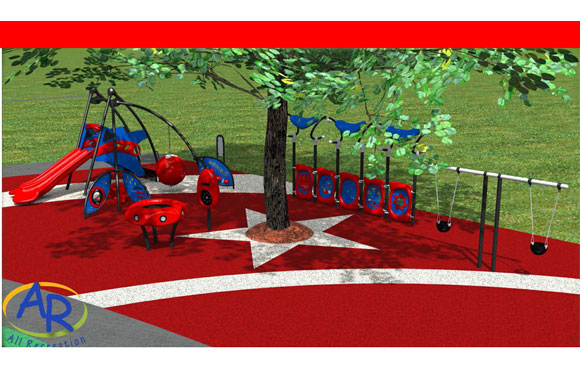 Rendering of the portion of the Trinidad Playground for 2-5 year olds