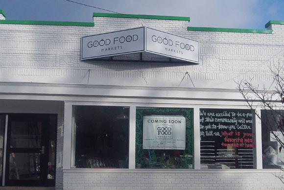 After renovation, the facade of Good Food Market, coming to Woodridge, looks like this