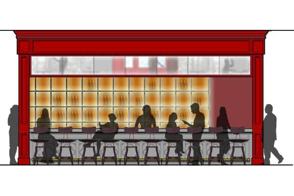 An early concept of the restaurant