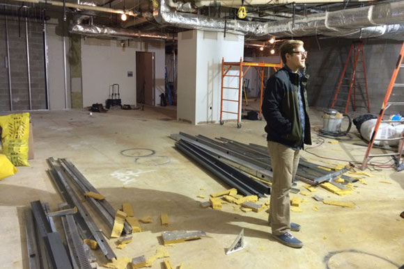 Under Construction: Co-founder Robert Koebke standing in the middle of what will become the 202strong CrossFit gym
