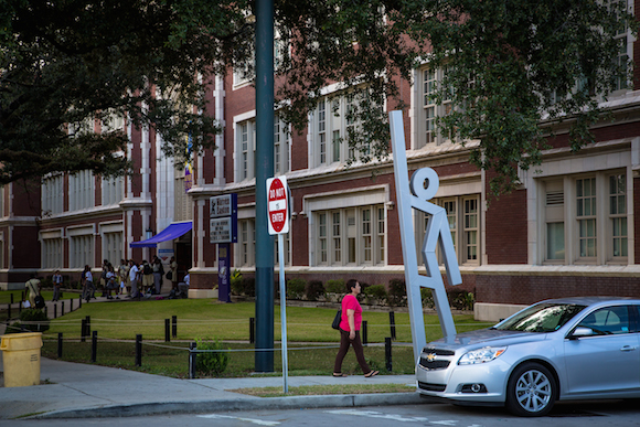 Public sculptures in New Orleans serve as evacuation spots 